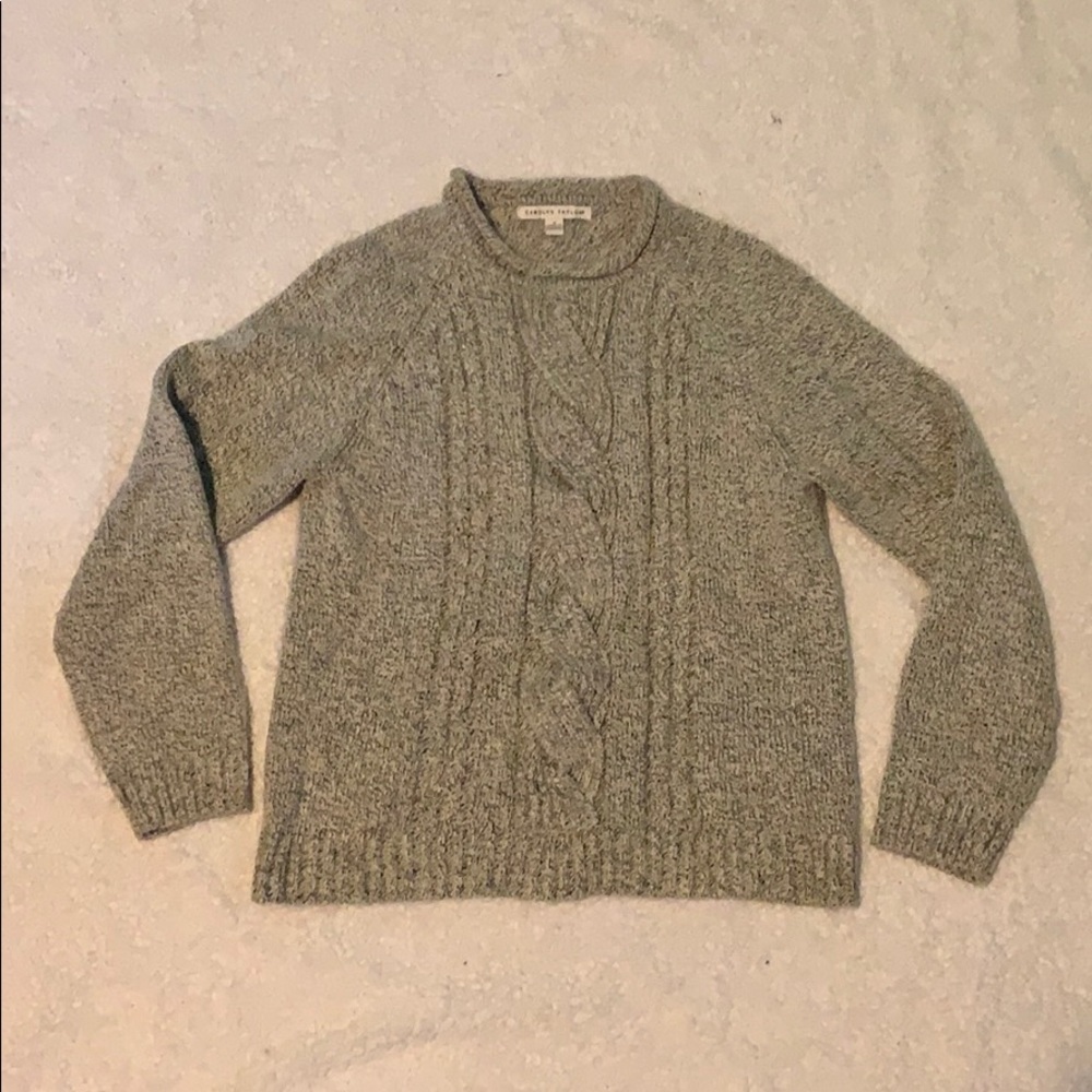 🌺White and Gray Casual Sweater